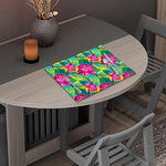 Tropical Lotus Pattern Print Placemat