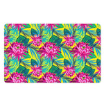 Tropical Lotus Pattern Print Polyester Doormat
