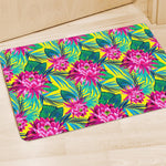 Tropical Lotus Pattern Print Polyester Doormat