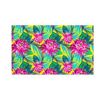 Tropical Lotus Pattern Print Polyester Flag
