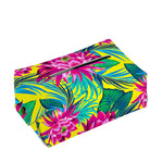 Tropical Lotus Pattern Print Rectangle Tissue Box Cover