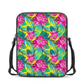 Tropical Lotus Pattern Print Rectangular Crossbody Bag