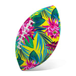 Tropical Lotus Pattern Print Rugby Ball