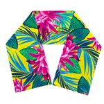 Tropical Lotus Pattern Print Scarf