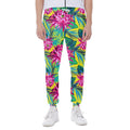 Tropical Lotus Pattern Print Joggers