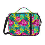 Tropical Lotus Pattern Print Shoulder Strap Bible Bag
