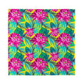 Tropical Lotus Pattern Print Silk Bandana