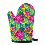 Tropical Lotus Pattern Print Single Oven Mitt