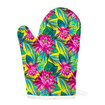 Tropical Lotus Pattern Print Single Oven Mitt