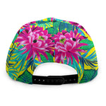 Tropical Lotus Pattern Print Snapback Cap
