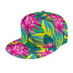 Tropical Lotus Pattern Print Snapback Cap
