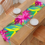 Tropical Lotus Pattern Print Table Runner
