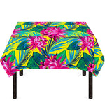 Tropical Lotus Pattern Print Tablecloth