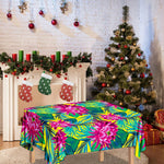 Tropical Lotus Pattern Print Tablecloth