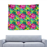Tropical Lotus Pattern Print Tapestry