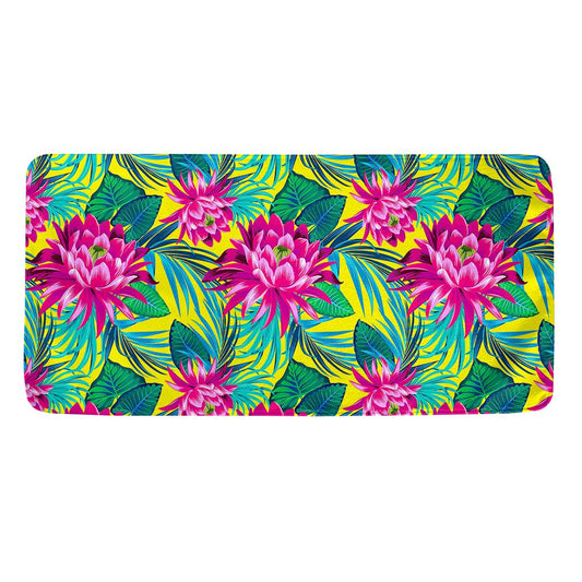 Tropical Lotus Pattern Print Towel