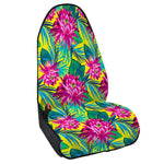 Tropical Lotus Pattern Print Waterproof Car Seat Cover