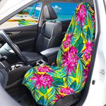 Tropical Lotus Pattern Print Waterproof Car Seat Cover