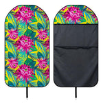 Tropical Lotus Pattern Print Waterproof Car Seat Cover