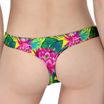 Tropical Lotus Pattern Print Women's Thong