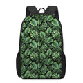 Tropical Monstera Leaves Pattern Print 17 Inch Backpack