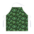 Tropical Monstera Leaves Pattern Print Adjustable Apron