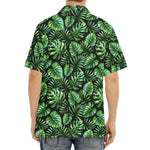 Tropical Monstera Leaves Pattern Print Aloha Shirt