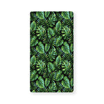 Tropical Monstera Leaves Pattern Print Baby Crib Sheet