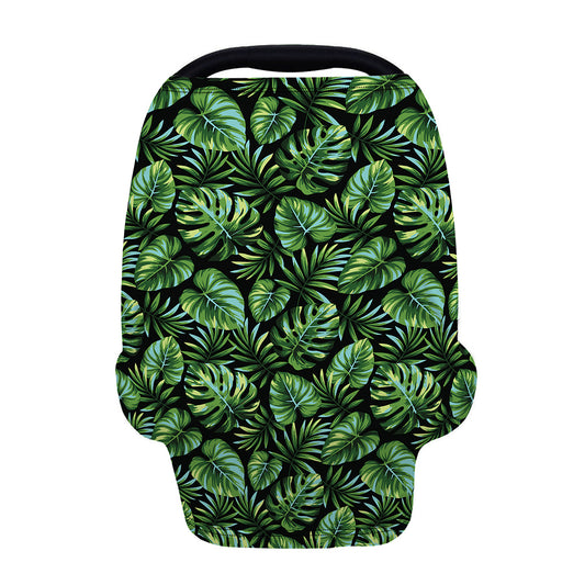 Tropical Monstera Leaves Pattern Print Baby Seat Cover