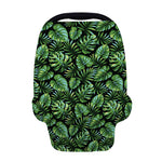 Tropical Monstera Leaves Pattern Print Baby Seat Cover