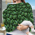 Tropical Monstera Leaves Pattern Print Baby Seat Cover