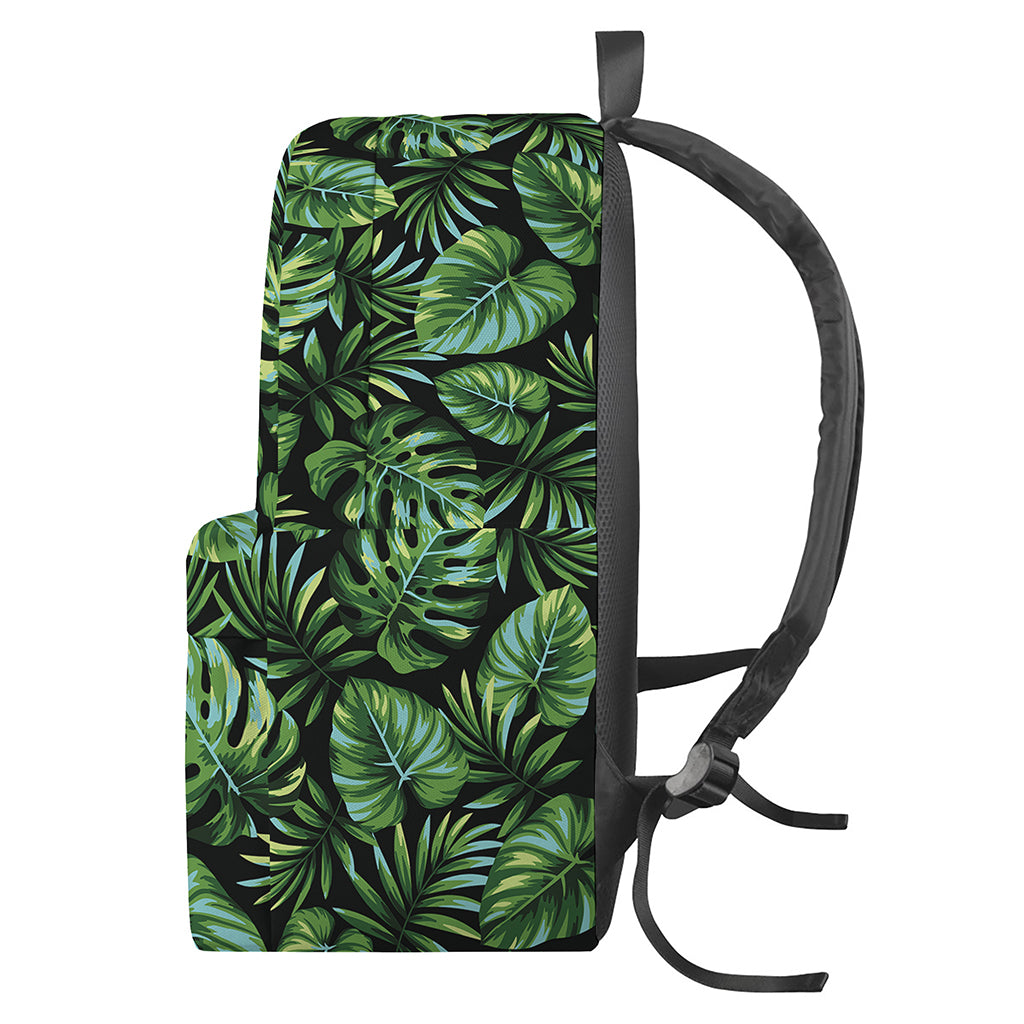 Tropical Monstera Leaves Pattern Print Backpack
