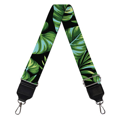 Tropical Monstera Leaves Pattern Print Bag Strap