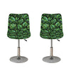 Tropical Monstera Leaves Pattern Print Bar Stool Covers