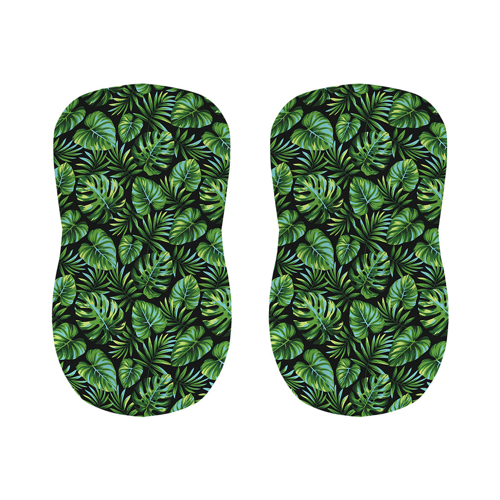 Tropical Monstera Leaves Pattern Print Bar Stool Covers