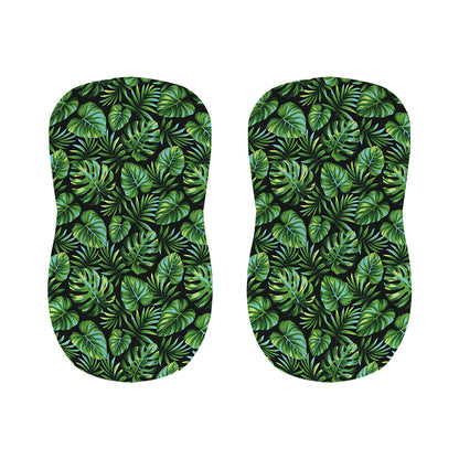 Tropical Monstera Leaves Pattern Print Bar Stool Covers