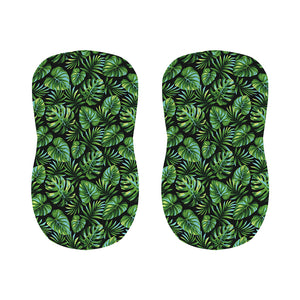 Tropical Monstera Leaves Pattern Print Bar Stool Covers