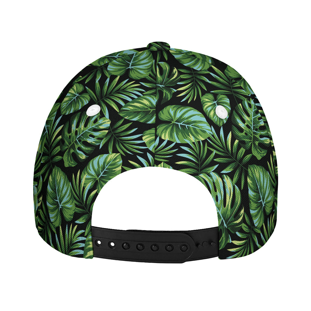 Tropical Monstera Leaves Pattern Print Baseball Cap