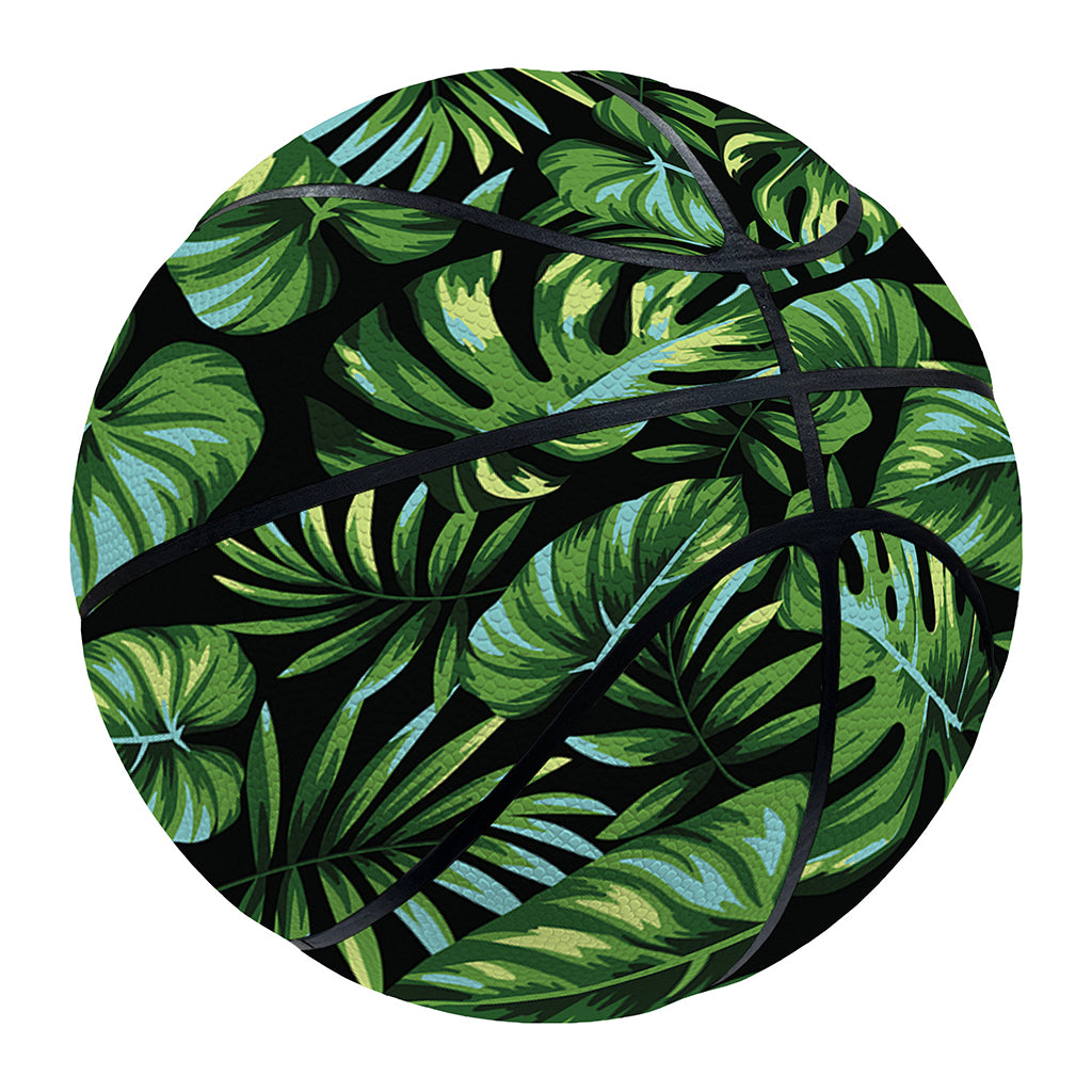 Tropical Monstera Leaves Pattern Print Basketball