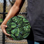 Tropical Monstera Leaves Pattern Print Basketball