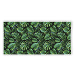 Tropical Monstera Leaves Pattern Print Beach Towel