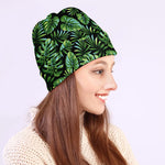 Tropical Monstera Leaves Pattern Print Beanie