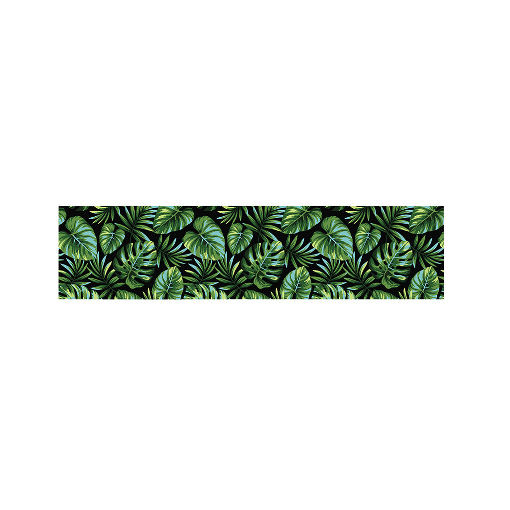 Tropical Monstera Leaves Pattern Print Bed Runner
