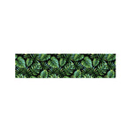 Tropical Monstera Leaves Pattern Print Bed Runner