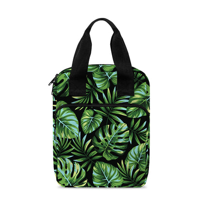 Tropical Monstera Leaves Pattern Print Bible Tote Bag