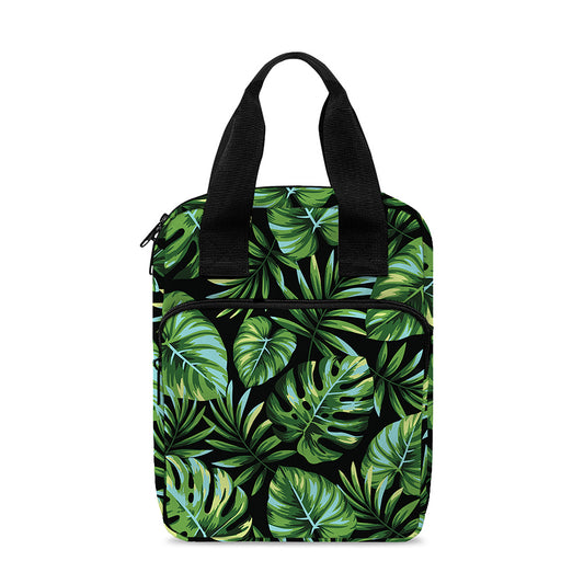 Tropical Monstera Leaves Pattern Print Bible Tote Bag