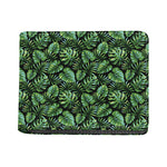 Tropical Monstera Leaves Pattern Print Bifold Wallet