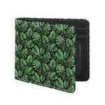 Tropical Monstera Leaves Pattern Print Bifold Wallet