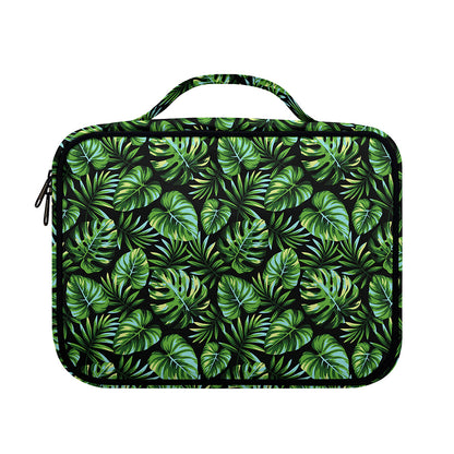 Tropical Monstera Leaves Pattern Print Briefcase Bible Bag