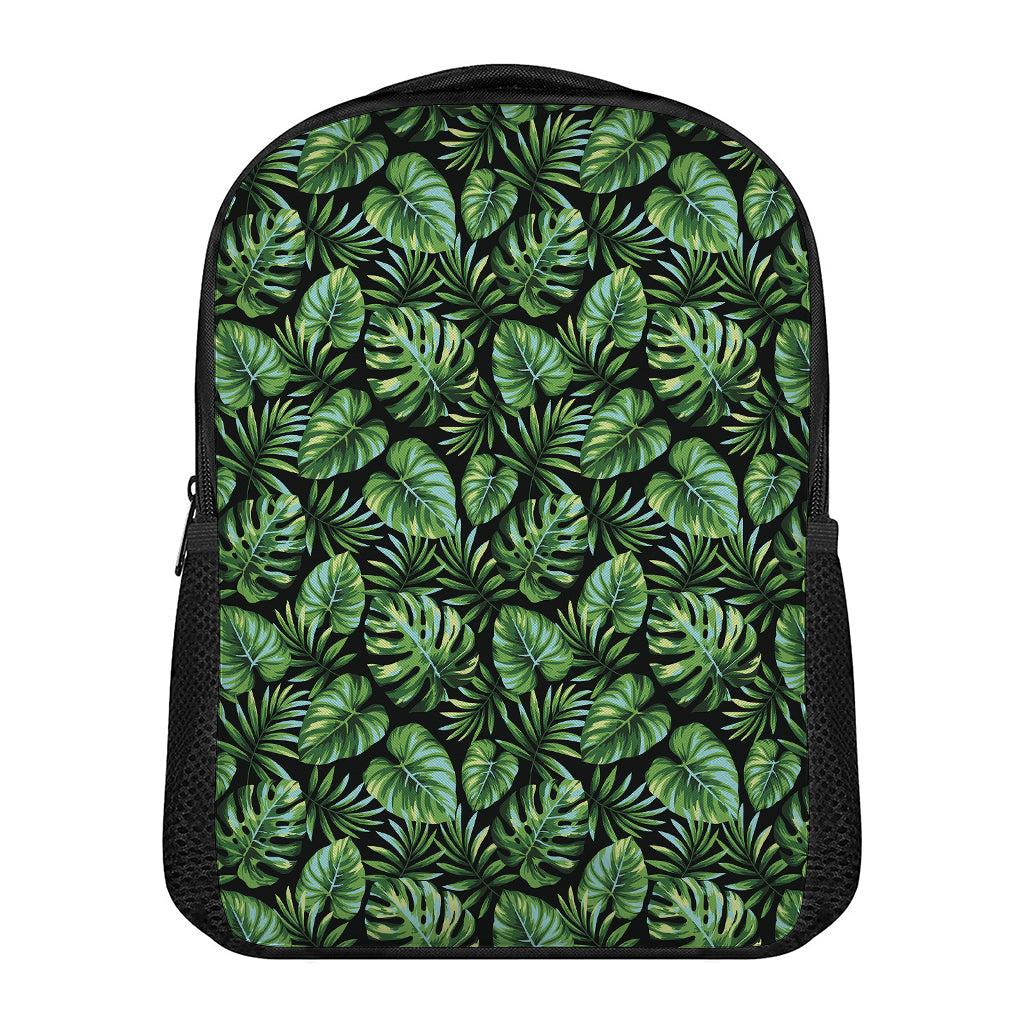 Tropical Monstera Leaves Pattern Print Casual Backpack
